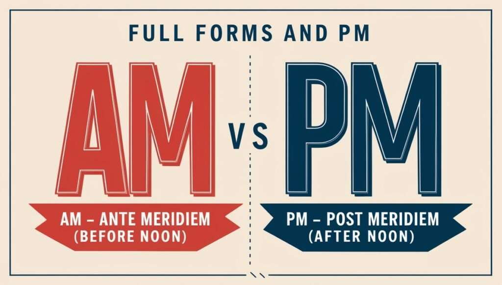 Full Form of AM and PM​